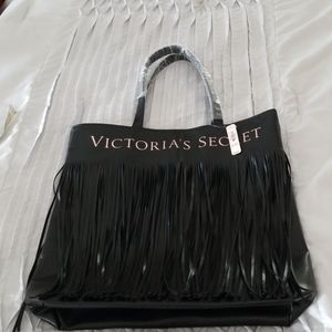 NWT Fringe Victoria Secret black tote!